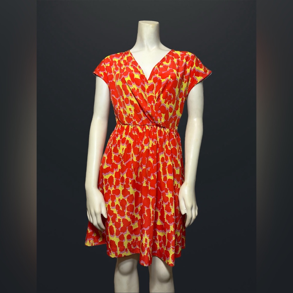 GAP Design & Crafted Orange and Yellow Wrap Sundress